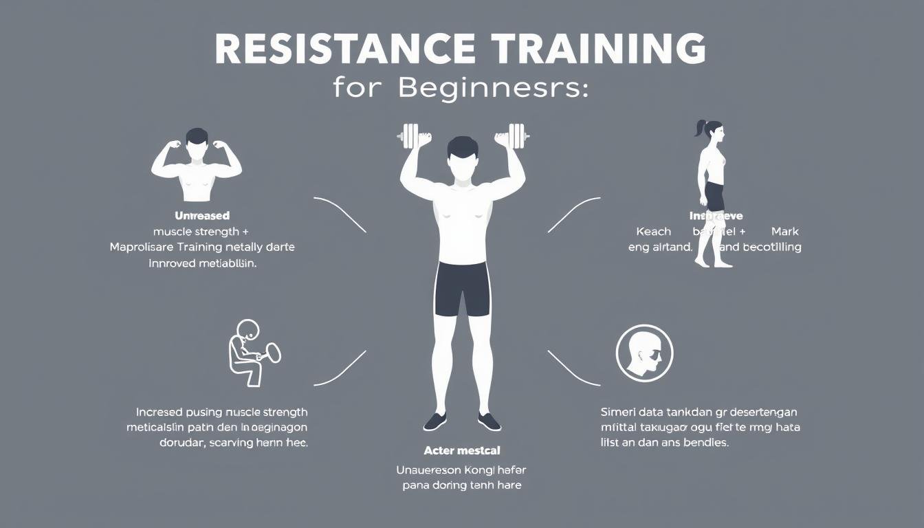 Manfaat resistance training untuk pemula ditampilkan dalam infografis